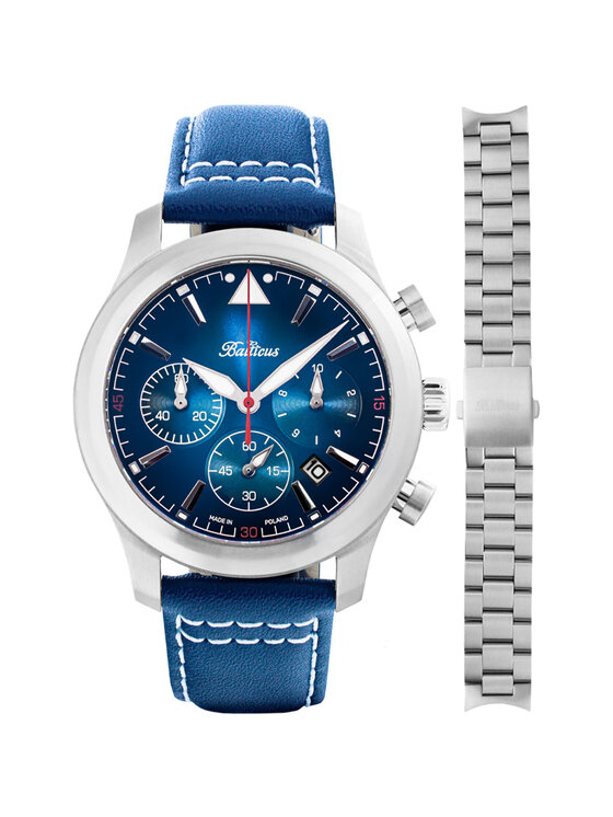 Balticus Balticus Zegarek BALFSQCHBLU-P Niebieski