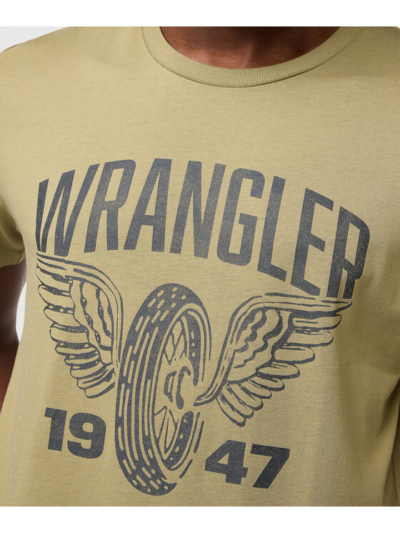 Wrangler Wrangler T-Shirt 112371474 Zielony Regular Fit