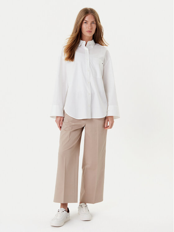 Tommy Hilfiger Tommy Hilfiger Srajca New Easy WW0WW45892 Bela Relaxed Fit