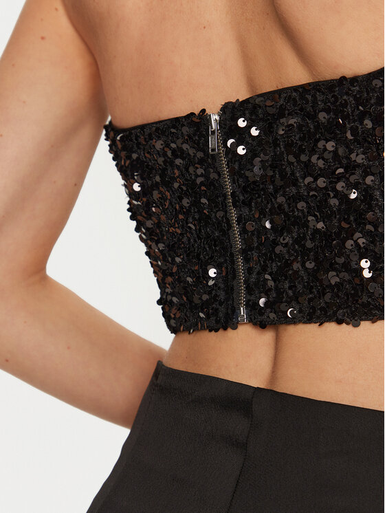 BARDOT BARDOT Marškinėliai Eleni 59112TB2 Juoda Slim Fit