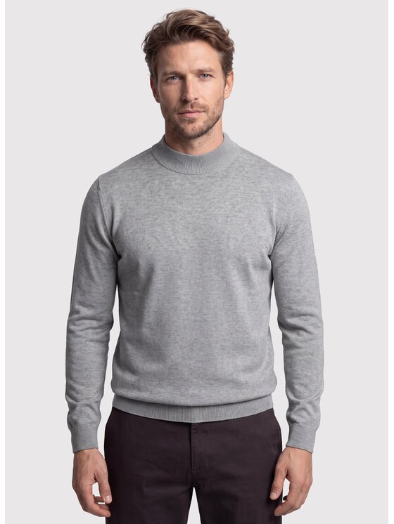 Pako Lorente Pako Lorente Sweter P26WN-2X-009 Szary Reglan Fit