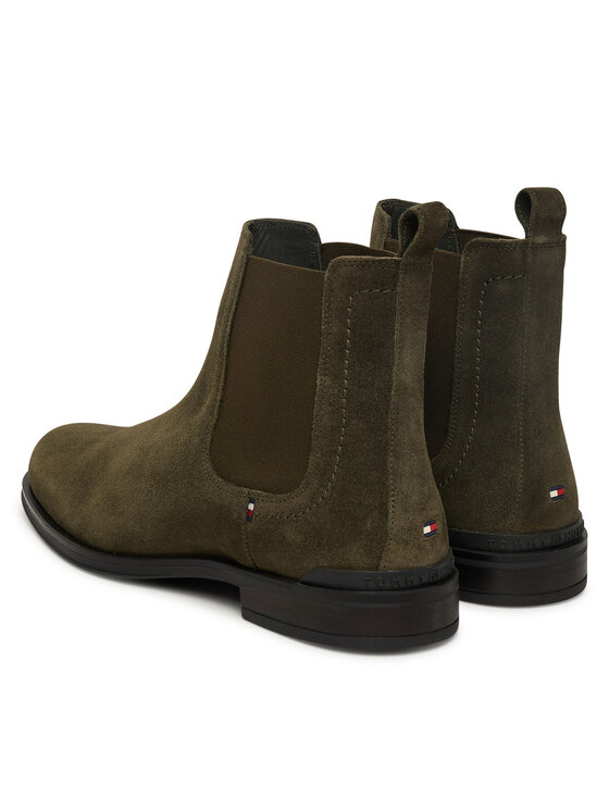 Tommy Hilfiger Tommy Hilfiger Kotníková obuv s elastickým prvkem Corporate FM0FM05580 Khaki