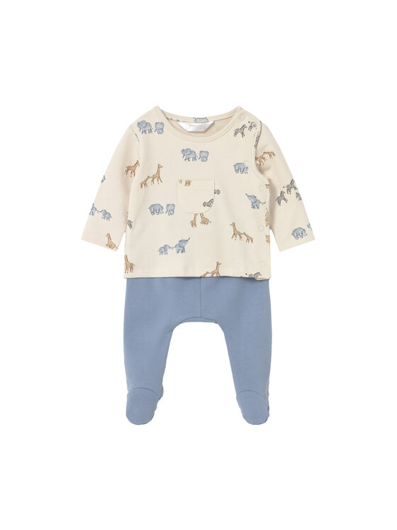 Mayoral Mayoral Set de bluză și pantaloni cu botoșei 2567 Albastru celest Regular Fit