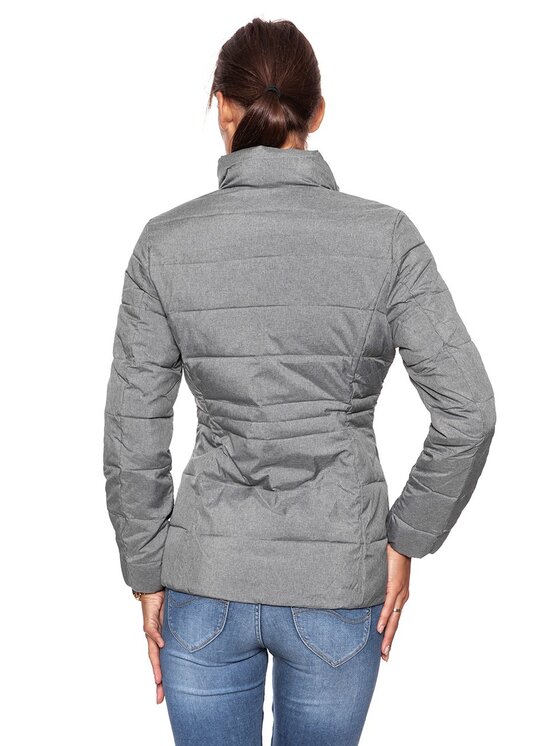 Wrangler Wrangler Kurtka damska SHORT PUFFER Szary Slim Fit
