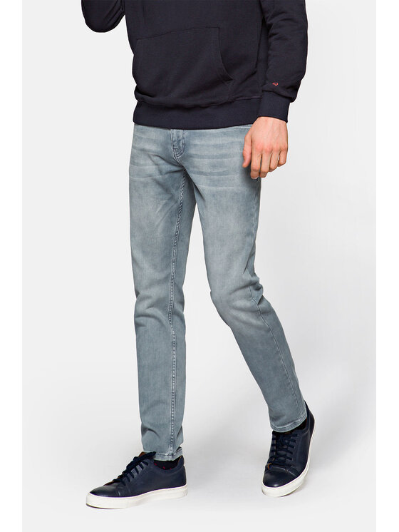Lancerto Lancerto Jeansy Bryson Szary Slim Fit