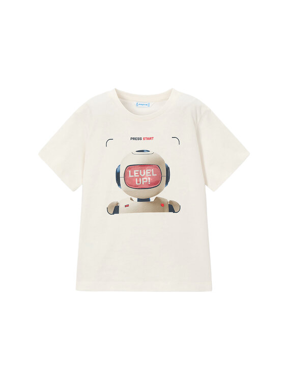 Mayoral Mayoral T-Shirt 3065 Εκρού Regular Fit
