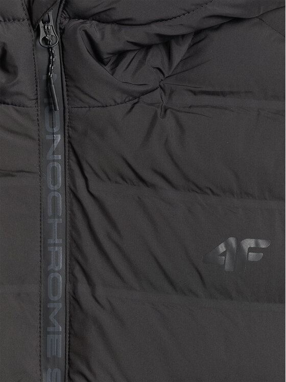 4F 4F Kamizelka MIDSHOP TEXTILE Czarny Regular Fit