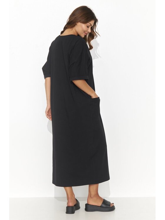 Numinou Numinou Sukienka codzienna NU473 Czarny Loose Fit