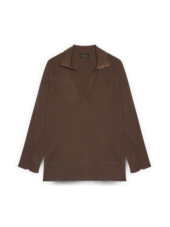 Fiorella Rubino Fiorella Rubino Maglione M657L008031N022 Marrone Regular Fit