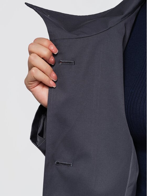 Ombre Ombre Trenčkot OW-CT-E0024 Šedá Relaxed Fit