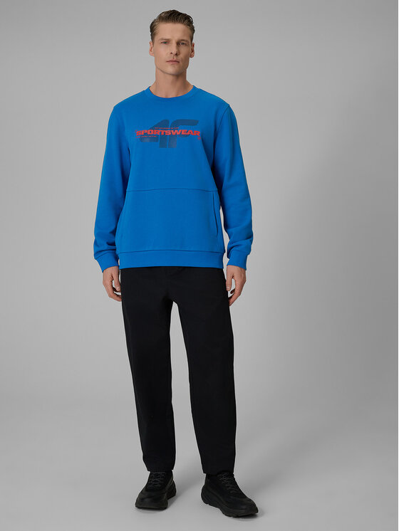 4F 4F Bluza SPORTS CLUB Niebieski Regular Fit