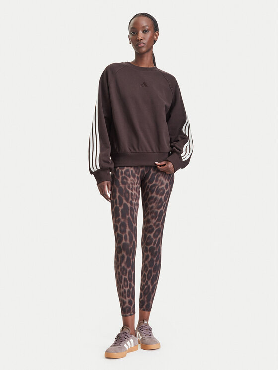 adidas adidas Bluza Adidas Kit 3-Stripes KW7702 Brązowy Loose Fit