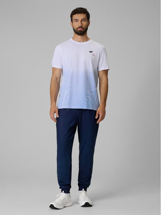 4F 4F Tričko 4FRSS26TTSHM4040-33A Modrá Regular Fit