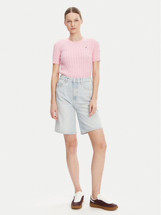 Tommy Hilfiger Tommy Hilfiger Pantaloni scurți de blugi WW0WW44388 Albastru Relaxed Fit