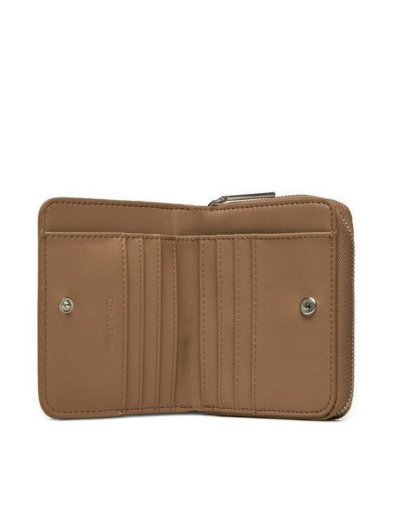 Calvin Klein Calvin Klein Väike naiste rahakott Ck Must Md Zip Around_Caviar K60K612831 Beež