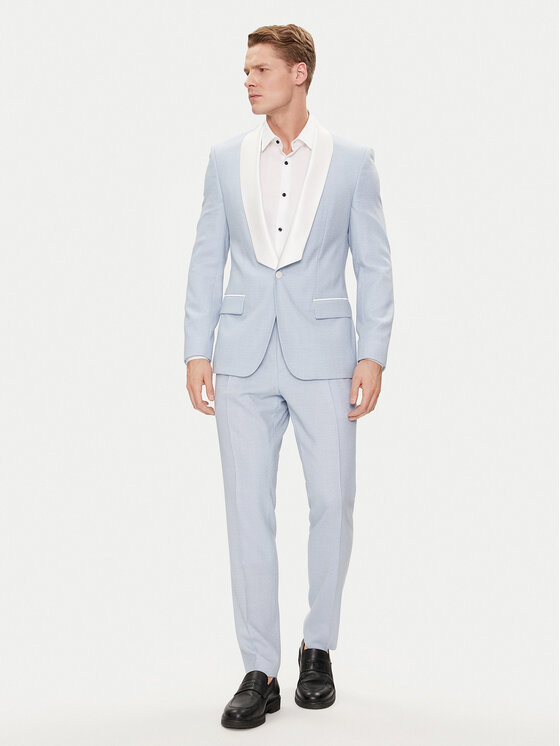 HUGO Hugo Marynarka Henry242E1X 50513750 Błękitny Slim Fit