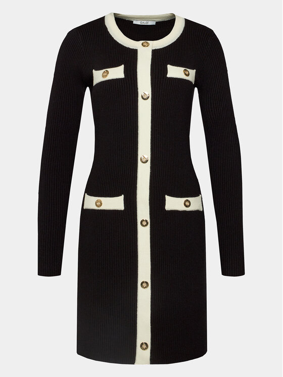 Gaudi Gaudi Trikotažinė suknelė 321FD13009 Juoda Regular Fit