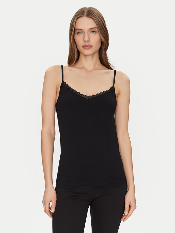 Triumph Triumph Top Feel Of Cotton 10224994 Negru Slim Fit