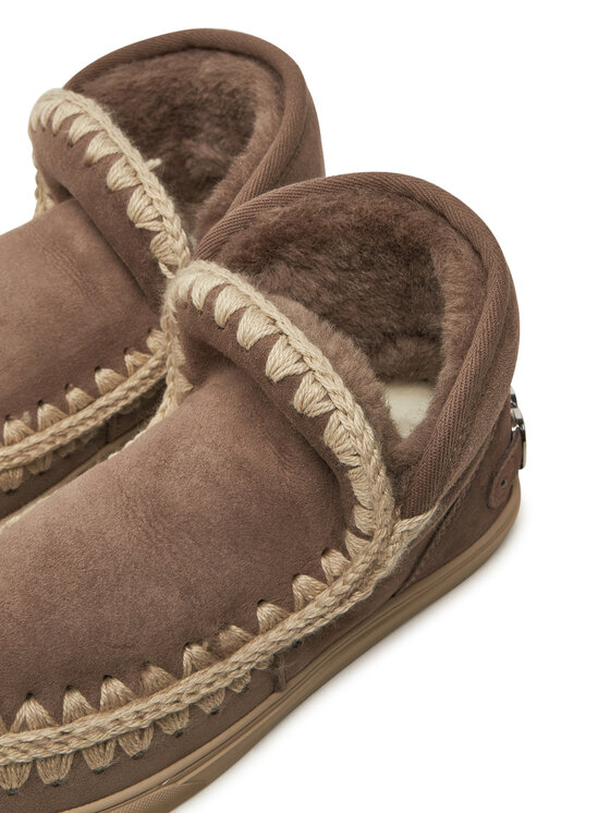 Mou Mou Čizme za snijeg Eskimo Sneaker Big Metal Logo FW111008A Smeđa