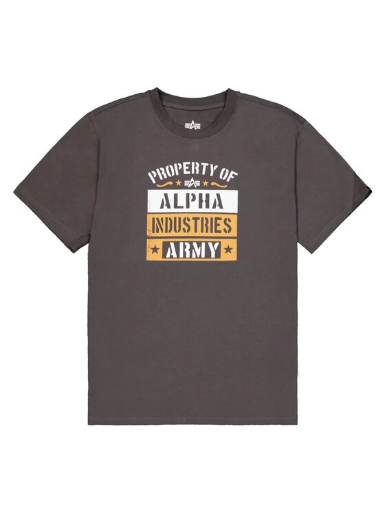 Alpha Industries Alpha Industries T-Shirt AI.268514 Szary Regular Fit
