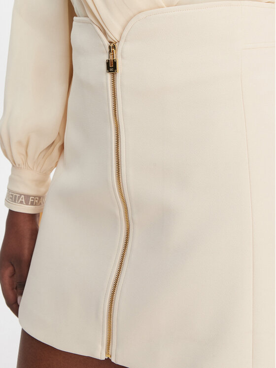 Elisabetta Franchi Elisabetta Franchi Spódnica mini GO-150-61E2-V200 Écru Regular Fit