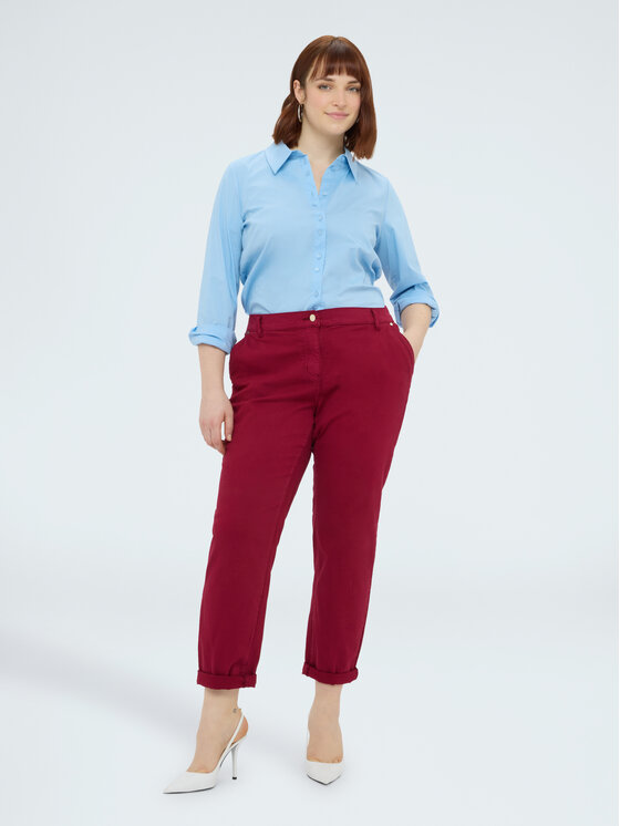 Fiorella Rubino Fiorella Rubino Spodnie materiałowe P712T005165N019 Bordowy Regular Fit
