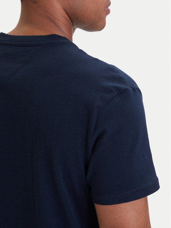 Tommy Jeans Tommy Jeans Tricou Linear Logo DM0DM20744 Bleumarin Regular Fit