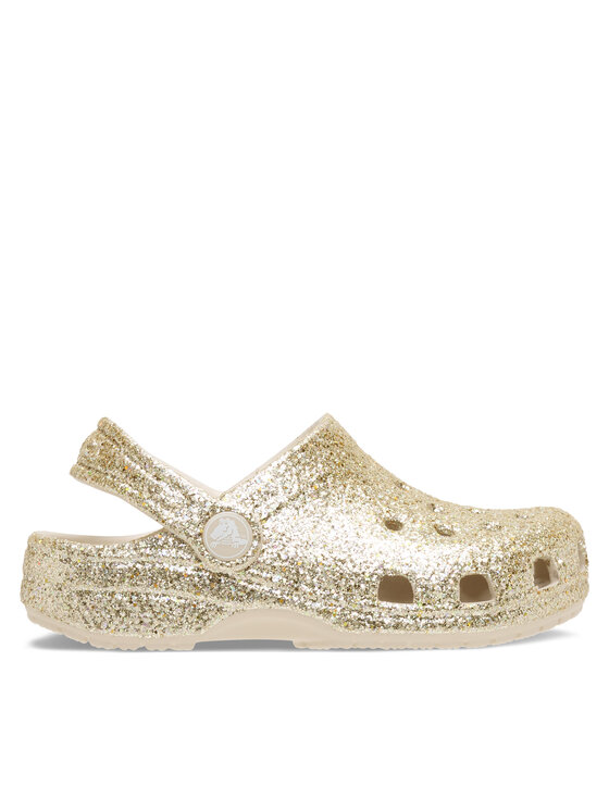 Crocs Şlapi Classic Chunky Glitter Clog K 211939 Auriu