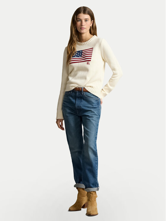 Polo Ralph Lauren Polo Ralph Lauren Sweter 211896939002 Beżowy Straight Fit