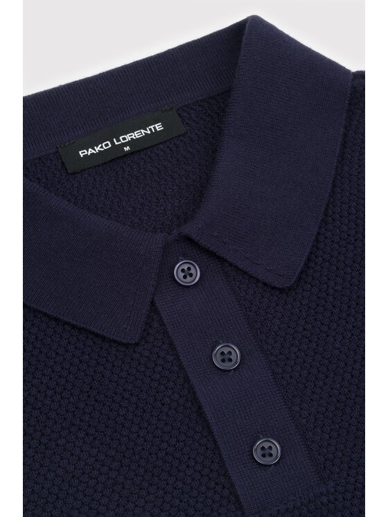 Pako Lorente Pako Lorente Polo P26WF-TX-003 Granatowy Oversize