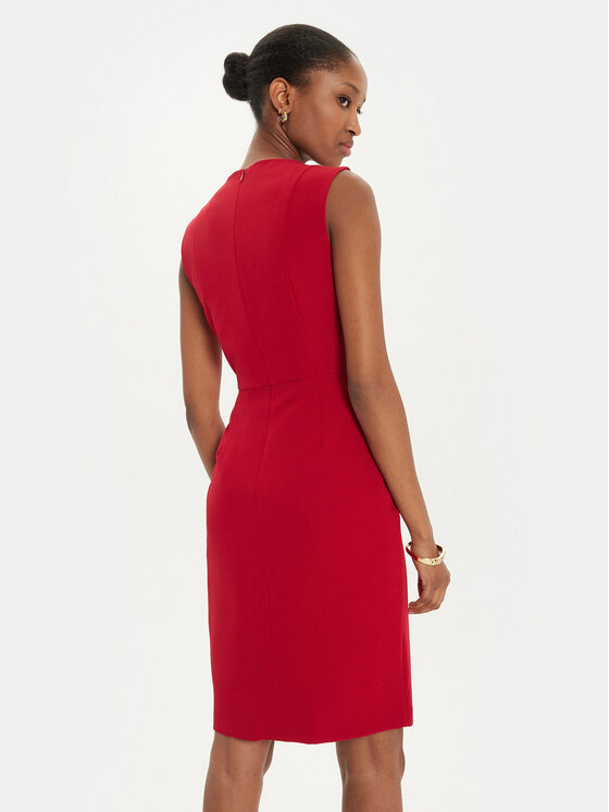 Fracomina Fracomina Cocktail obleka FQ24WD1008W42901 Rdeča Slim Fit
