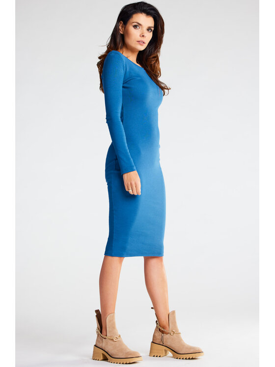 Infinite You Infinite You Vestito di maglia M282 Blu Basic Fit