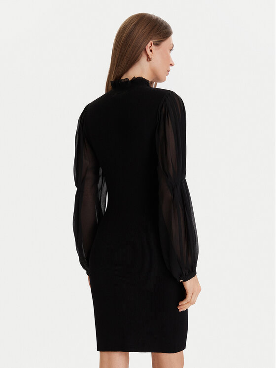 French Connection French Connection Φόρεμα υφασμάτινο 71ZBU Μαύρο Slim Fit