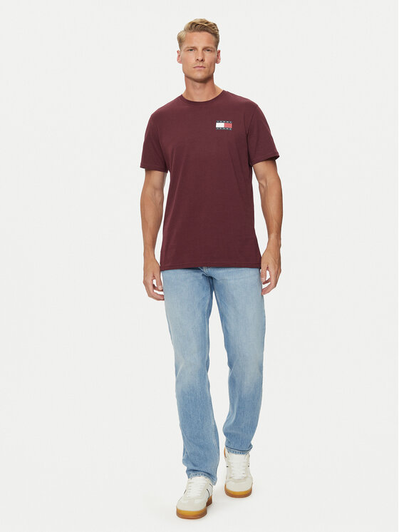 Tommy Jeans Tommy Jeans T-Shirt Essential DM0DM20740 Dunkelrot Slim Fit