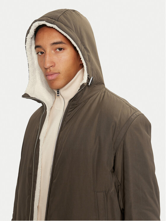 BOSS Boss Преходно яке 50524669 Зелен Regular Fit
