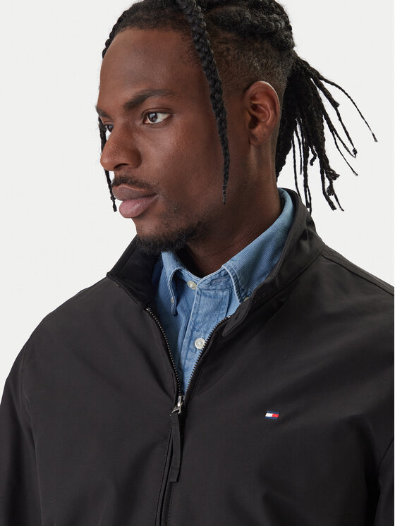 Tommy Hilfiger Tommy Hilfiger Bunda pro přechodné období Harrington MW0MW37647 Černá Regular Fit