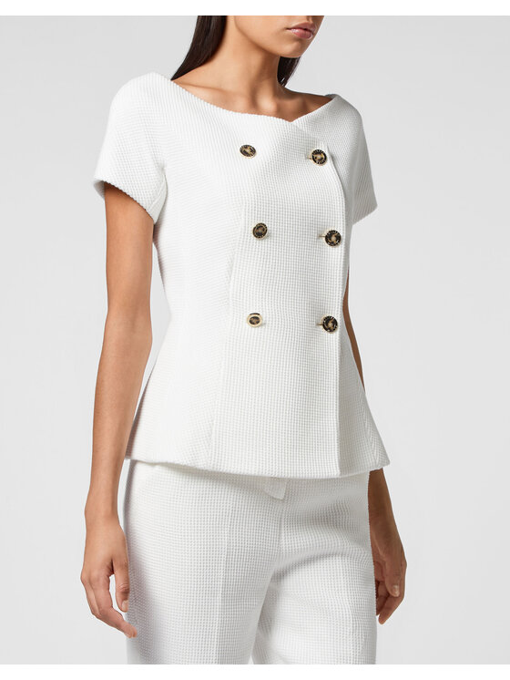 PHILIPP PLEIN PHILIPP PLEIN Marynarka 4655 Beżowy Loose Fit