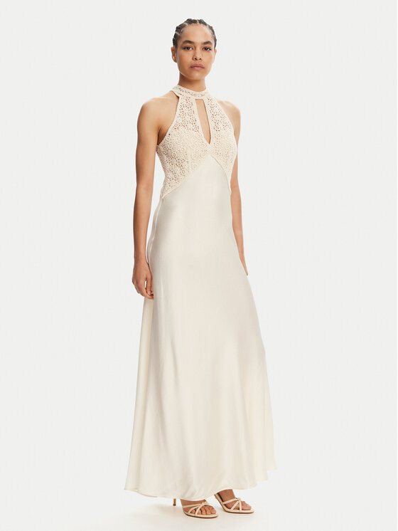 TWINSET TWINSET Abendkleid 251TT2080 Écru Slim Fit