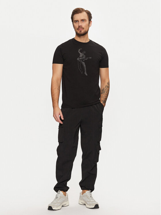 KARL LAGERFELD KARL LAGERFELD Póló 755089 551225 Fekete Regular Fit