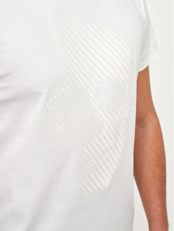 VILLARO VILLARO T-Shirt TSH047VIM Biały Regular Fit