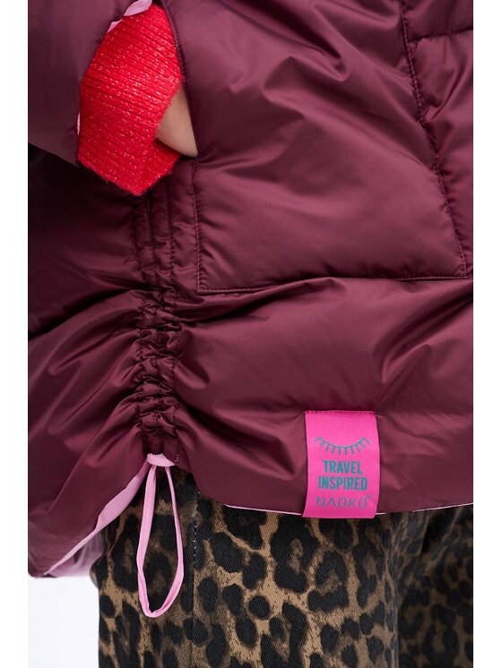 NAOKO NAOKO Kurtka zimowa Alaska Rosette Bordowy Regular Fit