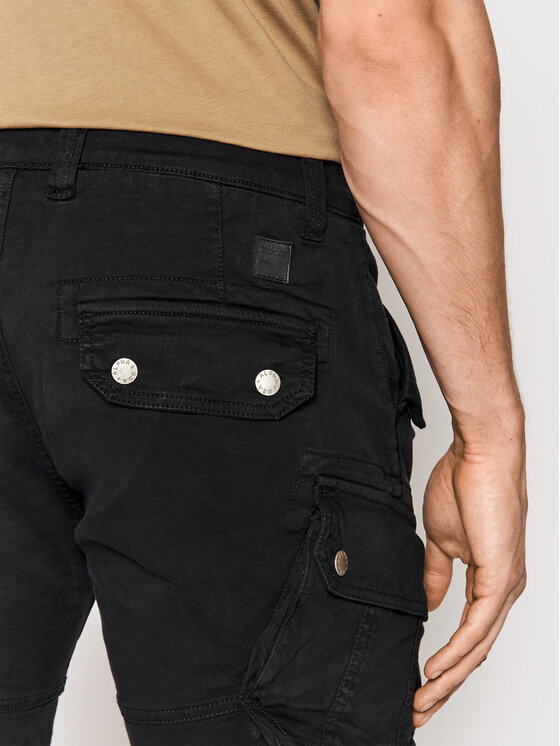 Alpha Industries Alpha Industries Szorty materiałowe Combat 116210 Czarny Regular Fit