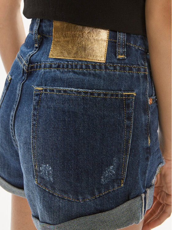 One Teaspoon One Teaspoon Szorty jeansowe Bandits 26275 Niebieski Relaxed Fit