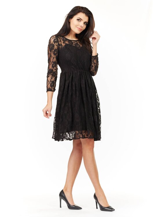 Infinite You Infinite You Sukienka codzienna M157 Czarny Basic Fit