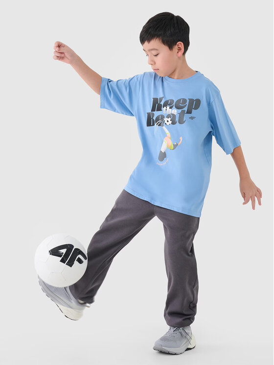 4F 4F T-shirt 4FJASAW24TTSHM2596-032S Blu scuro Oversize