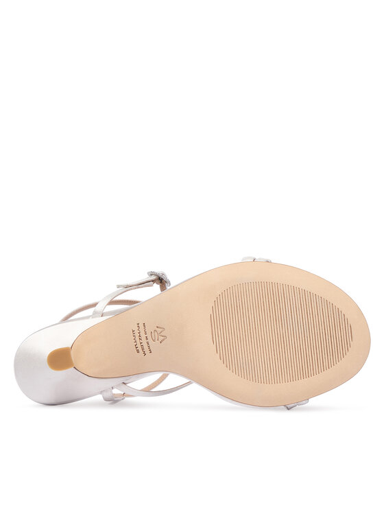 Stuart Weitzman Stuart Weitzman Босоніжки Kensington Strappy Sandal 85 SN109 Кремовий