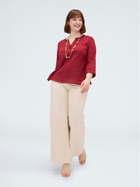 Fiorella Rubino Fiorella Rubino Bluzka 2131T002518N0Z6 Bordowy A-Line Fit