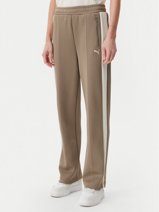 Puma Puma Pantaloni da tuta T7 Always On 629797 Marrone Straight Fit
