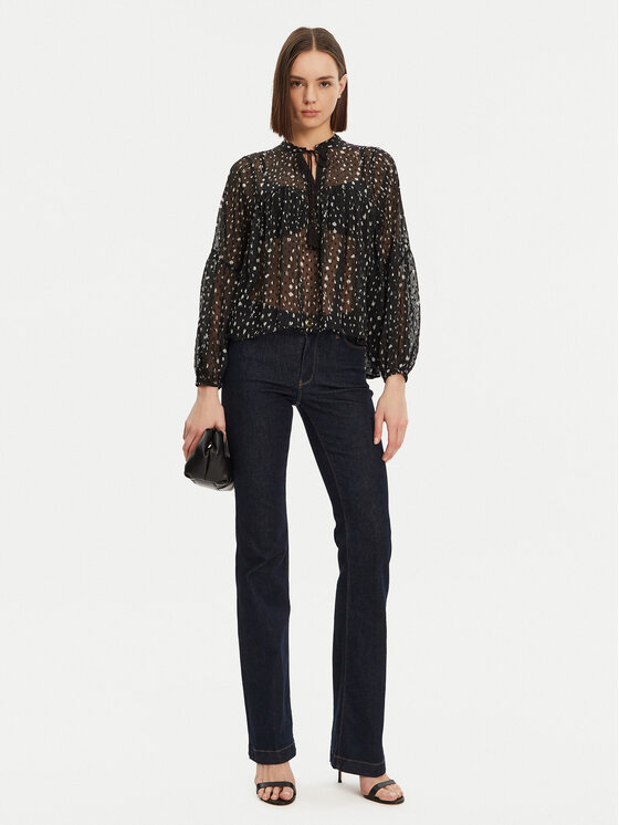 ONLY ONLY Blúz Aida 15283695 Fekete Loose Fit