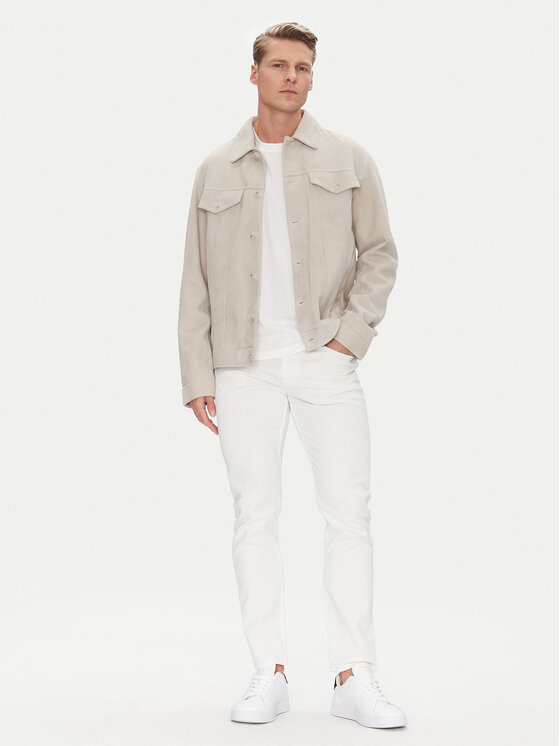 BOSS BOSS Blugi H-Delaware 50540492 Alb Slim Fit